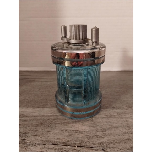 Vintage Glass Fishing Reel Jar Bottle Aqua Velva Cranford NJ JB Williams - Picture 1 of 7